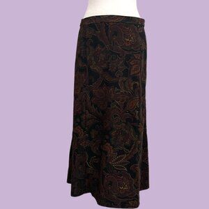 vintage 90s floral paisley boho whimsygoth grunge skirt